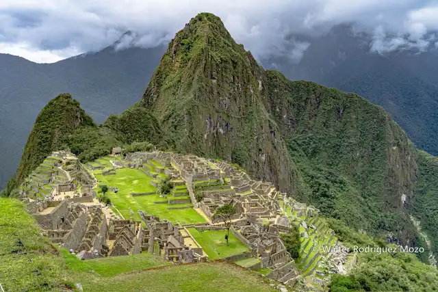 Machu Picchu citadel with Huayna Picchu behind